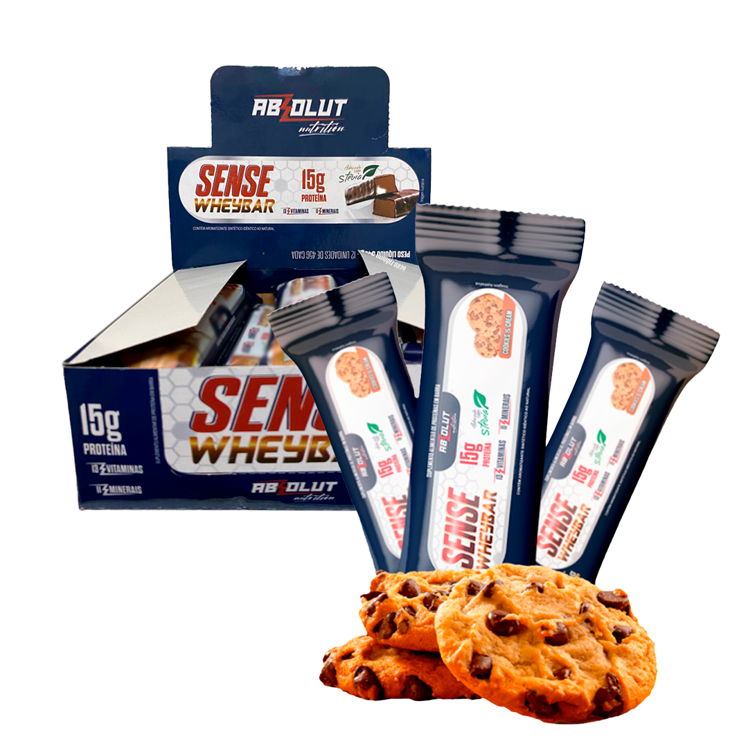 Barrinha de Proteína Sabor Cookies and Cream 01 Unidade - ABSOLUT